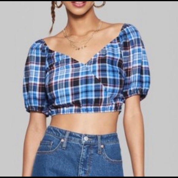 Flannel Crop Top - Picture 1 of 1